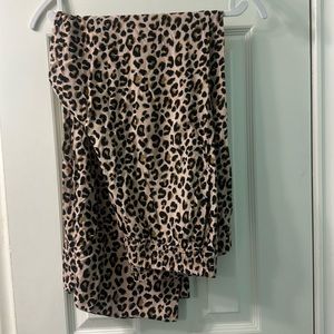 Animal print casual pants